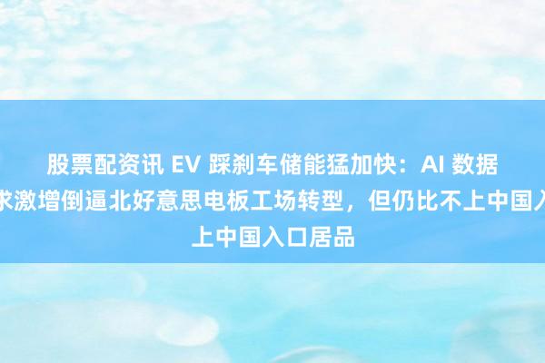 股票配资讯 EV 踩刹车储能猛加快:AI 数据中心需求激增倒逼北好意思电板工场转型,但仍比不上中国入口居品